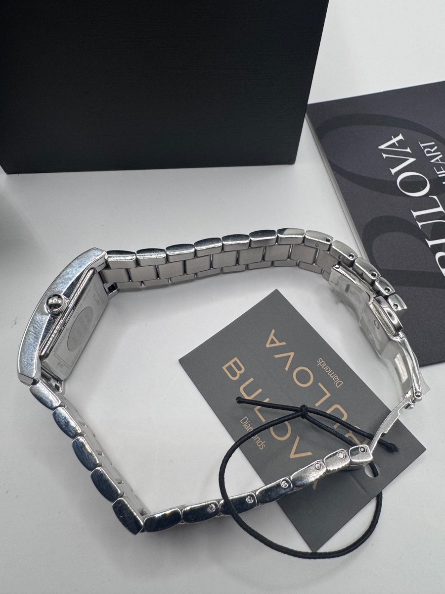RARE Bulova Classic 96P262 Diamond Blue Dial Stainless Steel Women\'s Watch Bulova Classic 96P262 Diamond Blue Dial Stainless Steel  main image 2