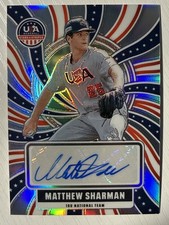 Matthew Sharman 2026 Panini USA Stars & Stripes Auto Autograph Silver Prizm