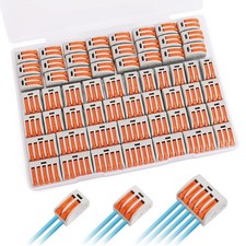 60Pcs Lever Nuts Wire Connectors, 2 3 5 Port Compact Splicing Electrical Wire...