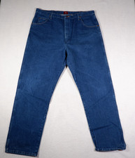 Wrangler 31MWZ Men's blue Jeans Cowboy Cut Relaxed Fit 42x34 Medium wash