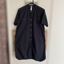 MHL Margaret Howell Navy Cotton Shirt Dress Used Comtable Versatile