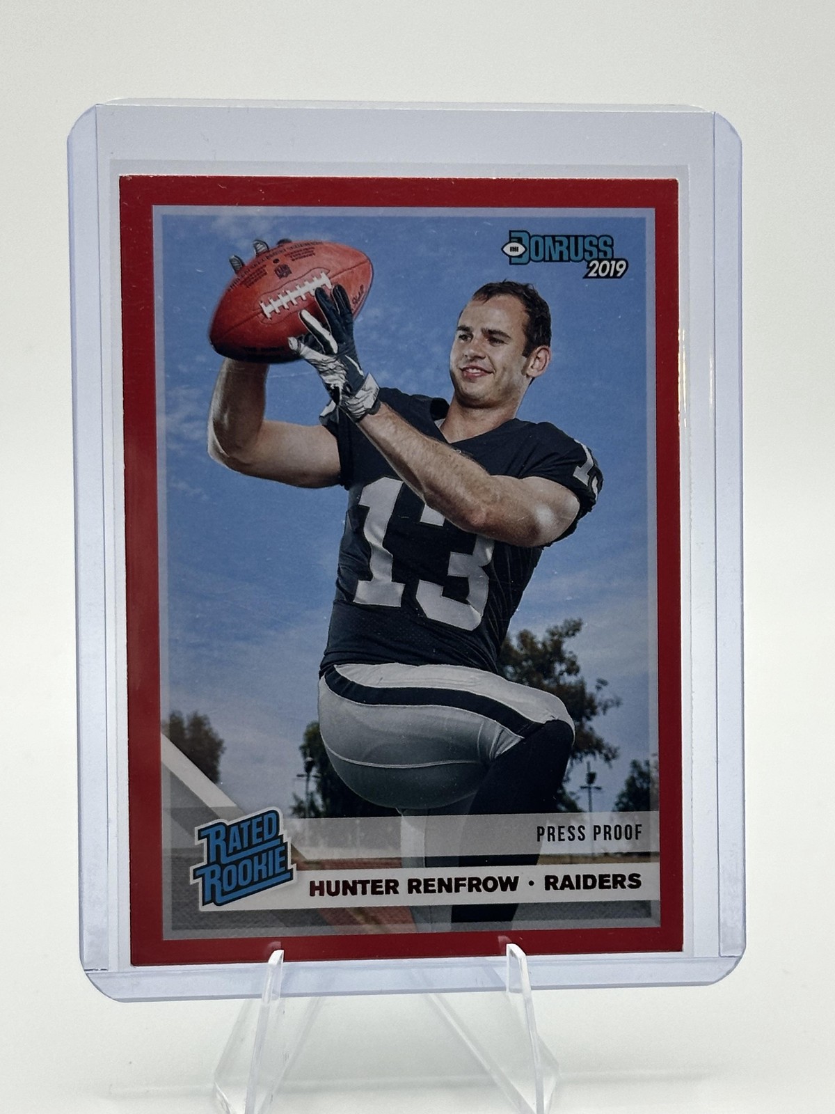 2019 Donruss #340 Hunter Renfrow Press Proof Red