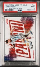 LIONEL MESSI 2024 PANINI VIP GOLD COLOR BLAST SILVER VINYL 1/10 PSA 9 ARGENTINA