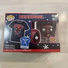 Funko Pop Marvel T-Shirt and DEADPOOL Figure Christmas Set Unisex L T-Shirt
