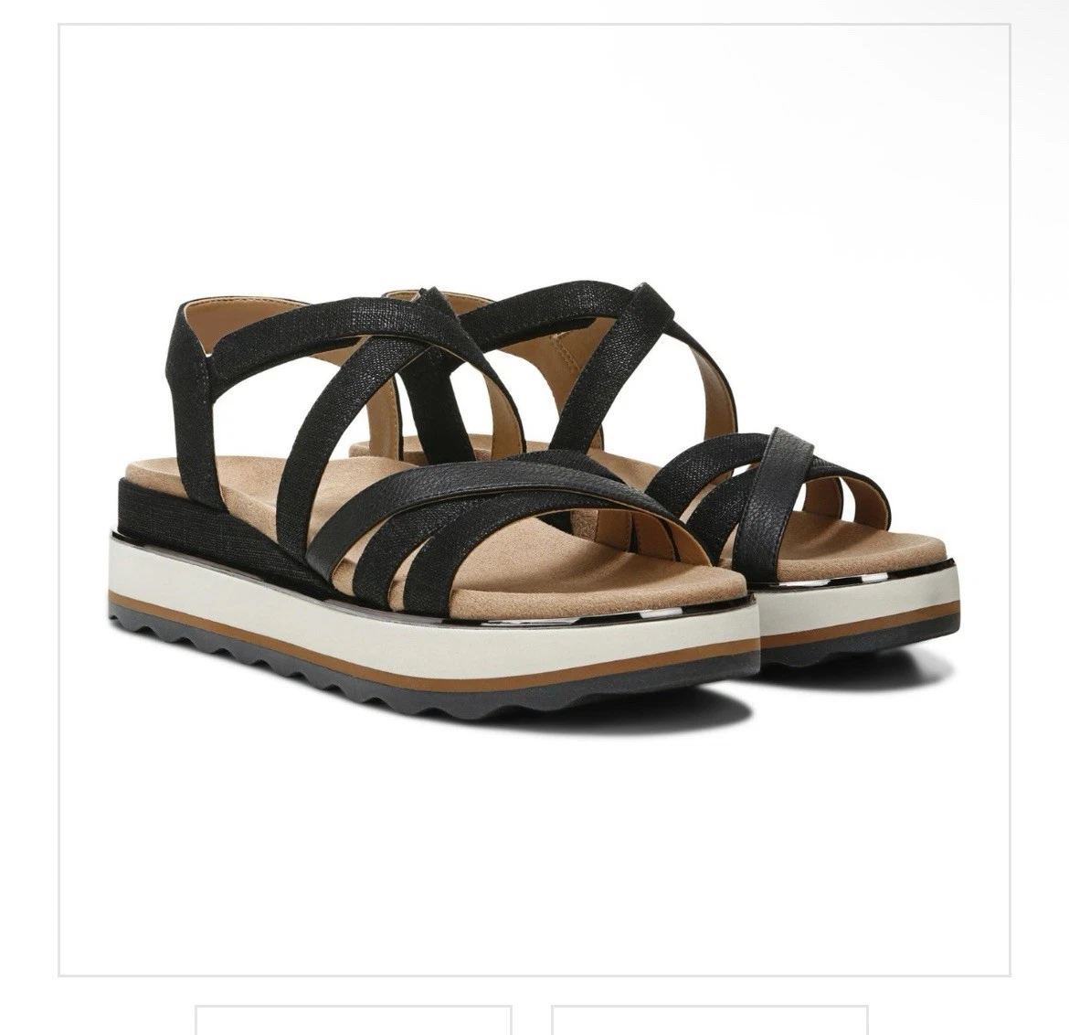 Vionic Kellyn Woman’s Wedge Platform Sandal Size 7.5 Black