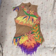 Custom Rhythmic Gymnastics Leotard  Youth Medium 22.5  Long 