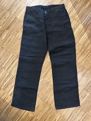 Burberry London Leinenhose Herren Gr. 46 Schwarz W31 W32 Sommer