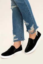 Steve Madden Ecntrcv Velvet Slip On Sneakers Size 8