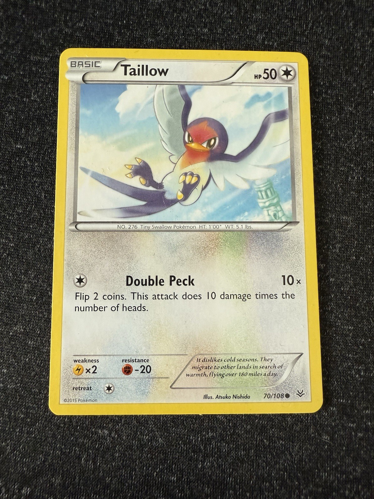 Taillow 70/108- Roaring Skies- Regular Common- NM