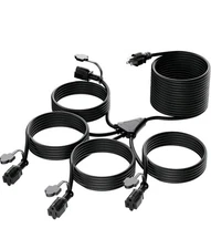 K KASONIC - 46FT Christmas Lights Outdoor Extension Cord with Mutil Outlets, ETL