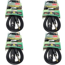 4x Pro X 5 Ft. Balanced 1/4" TRS-M to XLR-F High Performance Audio Cable
