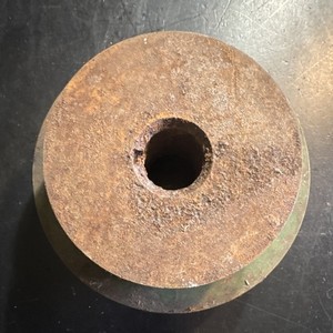 Industrial Clutch Pulley Double Groove Vintage Metal Sheave Rusty Green HD 