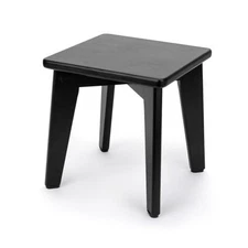  Bamboo Step Stool for Kids and Adults, Natural Material, Sturdy and Black