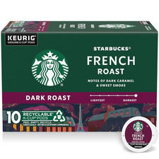 K-Cup Coffee Pods, Dark Roast Coffee, French Roast, 100 Arabica, 1 Box 10 Pods