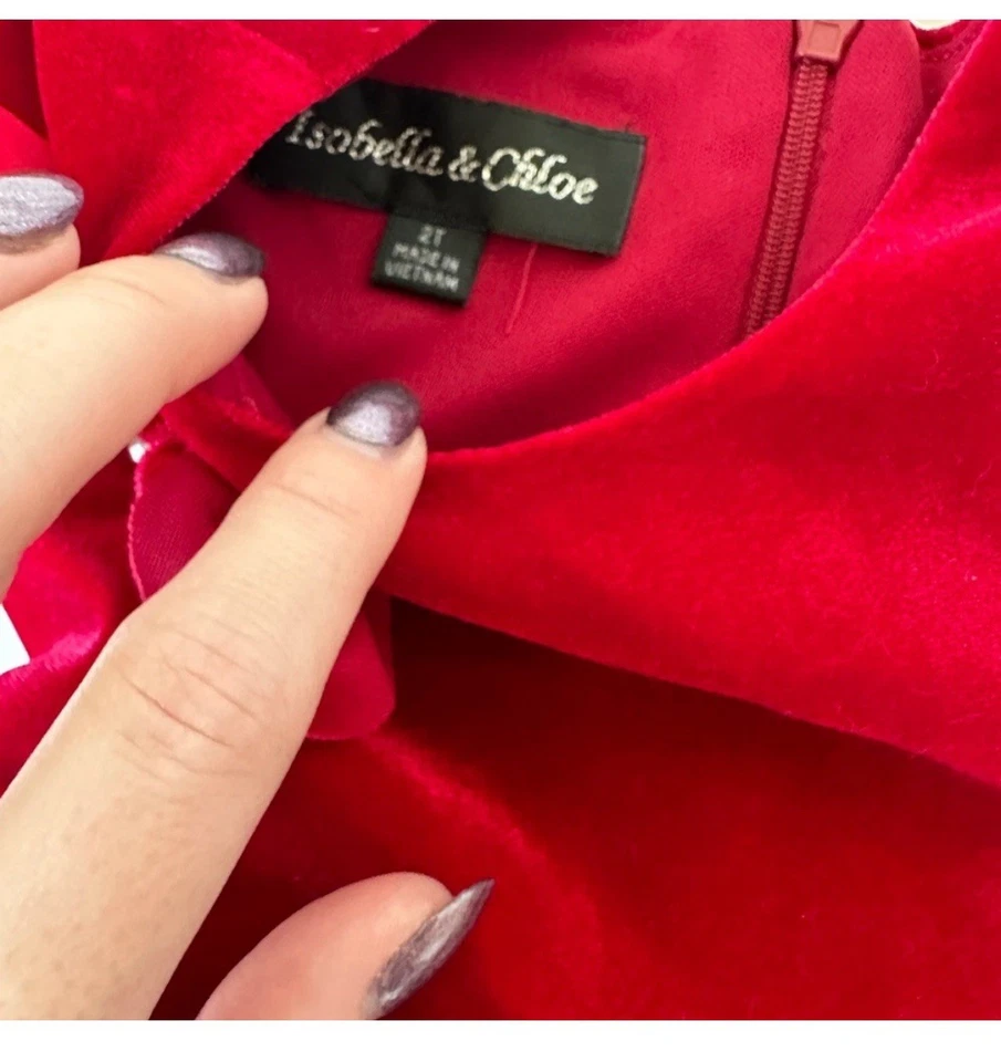 Vestido rojo Isobella And Chloe nuevo con etiquetas 2T Foto 2 de 2