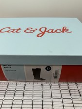 NIB Cat  Jack Mylah Black Tall Boots Kids Side Zip Size 13