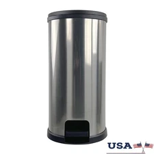 Plastic Step Trash Can W/ Lid 7.9 Gallon Touchless Kitchen Garbage Bin New
