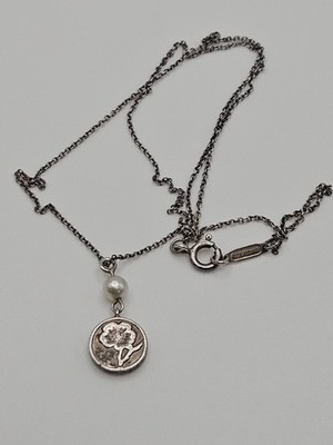 Tiffany & Co. フラワー パール ネックレス 925 Genuine Tiffany & Co Nature Rose Cultured Pearl 925 Sterling