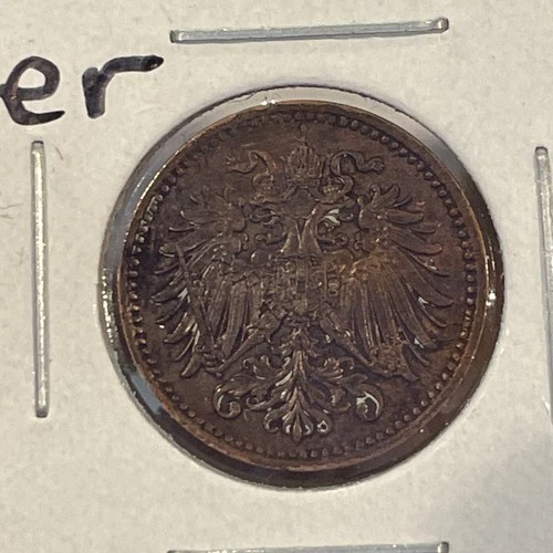 1914 Austria 1 Heller — photo from the most recent tracked eBay sale