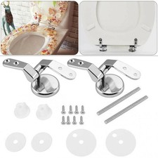 Toilet Lid Hinge Spare Toilet Seat Chrome Mountings Screws Toilet With Fittings