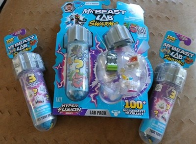 MrBeast Lab Swarms 6 Beasts Pack. Hyper Fusion Series + 2 Mystery Test Tubes Lot