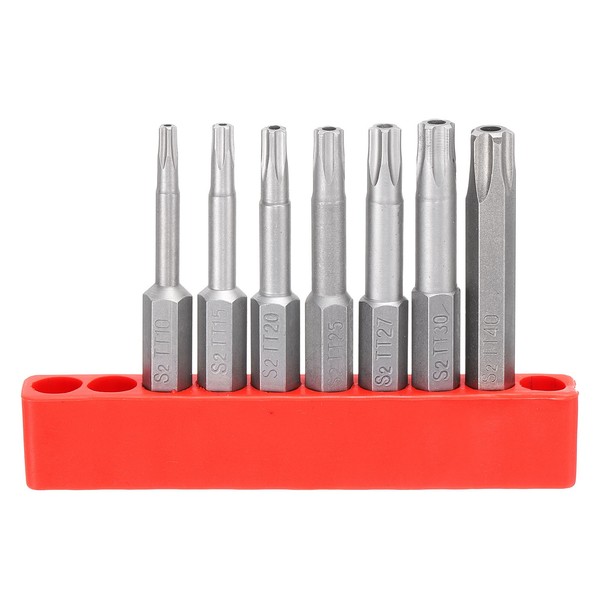 "7 StüCk 1/4\" Sechskantschaft TT10-TT40 Magnetkopf 2\" LäNge Torx Bits Set"-image