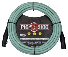 Pig Hog PHMH20SG Hex Series Mic Cable, Seafoam Green 20ft