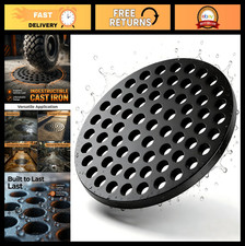 4.72" Round Cast Iron Drain Cover - Floor Strainer for Basement, Bathroom, Kitch