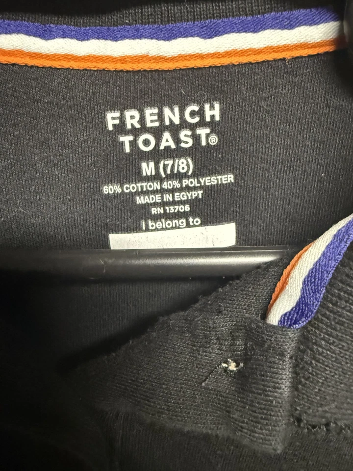 French Toast Shirt Kids Polo Black M 7/8 Black - Image 2 of 4