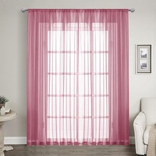 LOYOLADY Dry Rose Sheer 100"W x 108"L Pack of 1 , Curtains