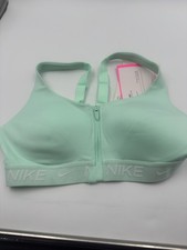 Nike Indy High Support Women's Padded Front-Zip Sports Bra Sz Small Mint Green