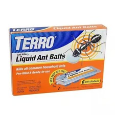 TERRO Liquid Ant Killer Bait Outdoor Indoor Tray Traps Ready To Use T300 6PK NEW