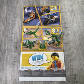 LEGO Creator 3 In 1 Robo Explorer 31062 Robot Dog Bird 100% Complete Manuals Box