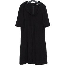 Calvin Klein Black Dress Pleated Cowl Neck Work Office Little Black Plus Size 14