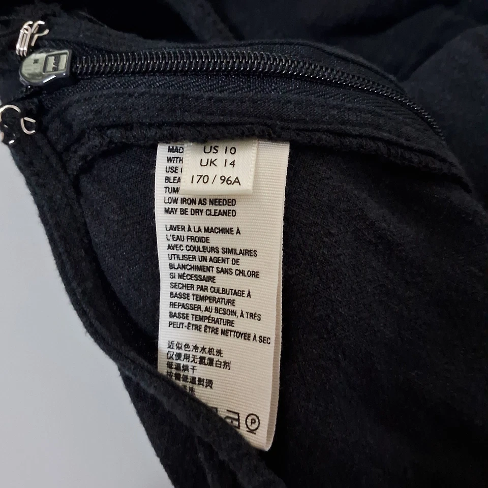 Новый Free People женщин широкие ноги льняной Josie комбинезон, черный, размер 10 - Изображение 4 из 4