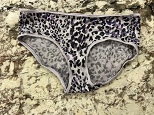 True Vintage Victoria  s Secret Fabulous Hiphugger Panty Purple Leopard Large