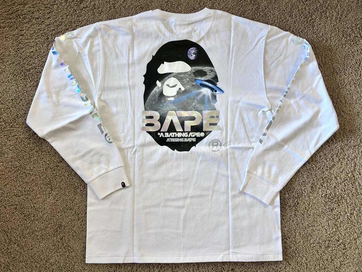 A BATHING APE XL ホワイト Tシャツ　ロンT A Bathing Ape Long Sleeve White Shirts for Men for sale | eBay