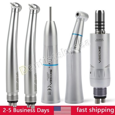 Dental High Speed Turbine / Slow Low Speed Handpiece 4Holes Motor Contra Angle