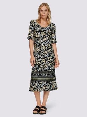 Kleid Schwarz 36 linea Tesini Damen ''schwarz/zitrone'' UVP: 69,99  C13