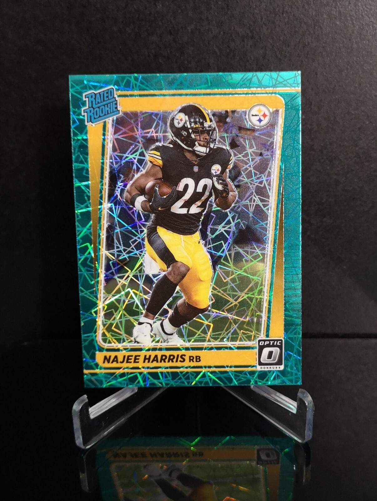 NAJEE HARRIS RC 2021 Panini Donruss Optic Green Velocity Prizm Rated Rookie 213