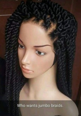 Braided Wig:box braids wig.ponytail box braids wig.Pre-order only 2-3WEEKS