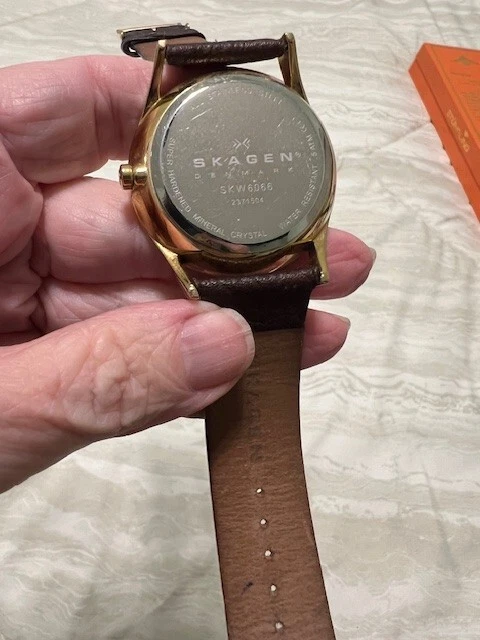 Reloj SKAGEN SKW6066 Hombre Cuero Marrón Analógico Multifunción Esfera Blanca JNA896 Foto 4 de 4