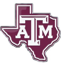 Texas A&M Aggies METAL Car Auto Emblem Sticker Football FREE SHIPPING