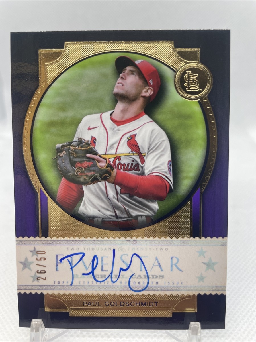 2022 Topps Five Star Baseball Paul Goldschmidt Purple Auto /50 SSP 
