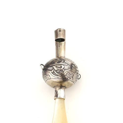 Unusual Antique Chinese Export Silver Child's Rattle / Whistle / Teether. - Picture 7 of 9