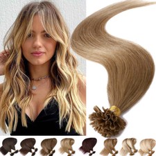 Invisible Nail U Tip Fusion Keratin Remy Human Hair Extensions Pre Bonded/0.5g/s