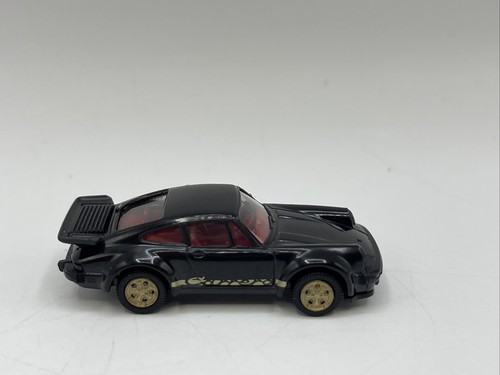 HERPA Porsche 930 Turbo (Black) 1/87 HO Scale Vintage Rare Gold Tires And Decal - Picture 3 of 7