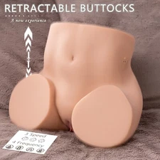 25.57LB Telescopic Big Ass Butt Male Masturbator Realistic Pocket Pussy Stroker 