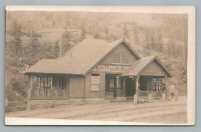 Pikes Peak Railway Depot RPPC Manitou CO Springs Train Railroad Station Photo