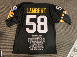 jack lambert signed jersey